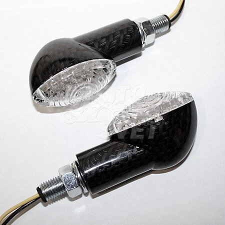 LED mini-smerovky CAT EYE, carbon, pár