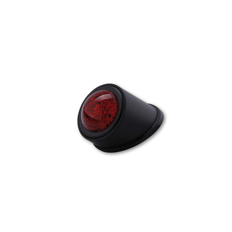 LED zadné svetlo OLD SCHOOL TYP1, čierne, červené sklíčko, kus