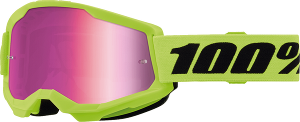 Okuliare 100 PERCENT Strata 2 Junior Neon Yellow ružové zrkadlové sklíčko