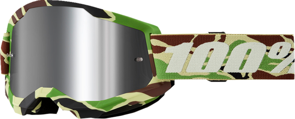 Okuliare 100 PERCENT Strata 2 War Camo strieborné zrkadlové sklíčko Okuliare 100 PERCENT Strata 2 War Camo strieborné zrkadlové sklíčko
