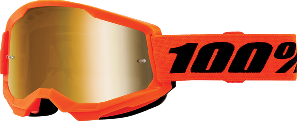Okuliare 100 PERCENT Strata 2 Junior Neon Orange zlaté zrkadlové sklíčko Okuliare 100 PERCENT Strata 2 Junior Neon Orange zlaté zrkadlové sklíčko