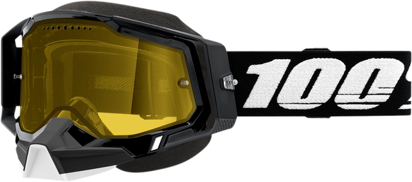Okuliare 100 PERCENT Racecraft 2 Snowmobile Black snežné žlté sklíčko Okuliare 100 PERCENT Racecraft 2 Snowmobile Black snežné žlté sklíčko