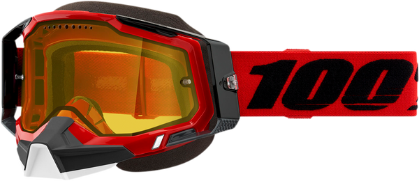 Okuliare 100 PERCENT Racecraft 2 Snowmobile Red snežné žlté sklíčko Okuliare 100 PERCENT Racecraft 2 Snowmobile Red snežné žlté sklíčko