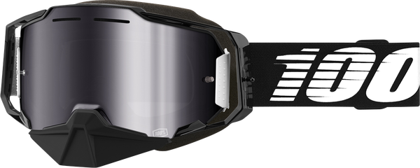 Okuliare 100 PERCENT Armega Snowmobile Black strieborné zrkadlové sklíčko Okuliare 100 PERCENT Armega Snowmobile Black strieborné zrkadlové sklíčko