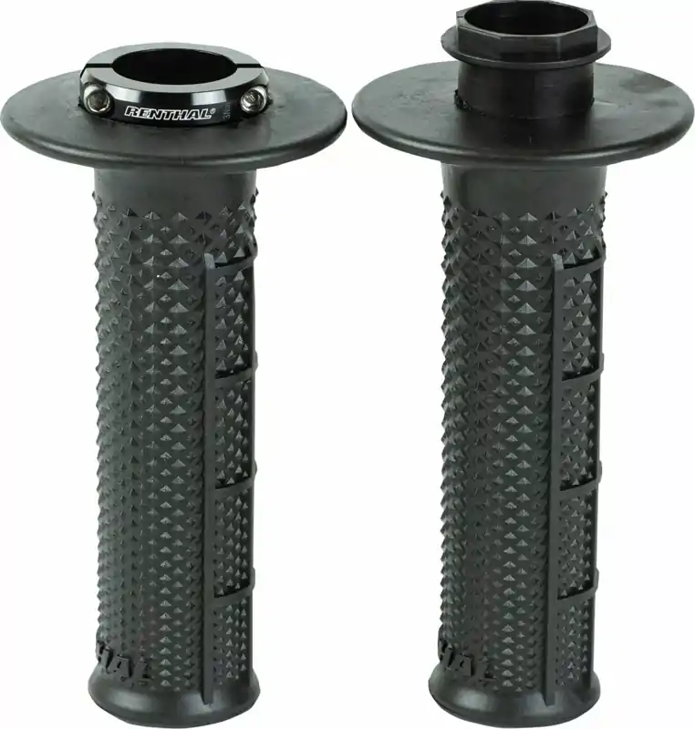 Rukoväte RENTHAL MX R Works Lock-On Half Waffle čierne zúžené Rukoväte RENTHAL MX R Works Lock-On Half Waffle čierne zúžené