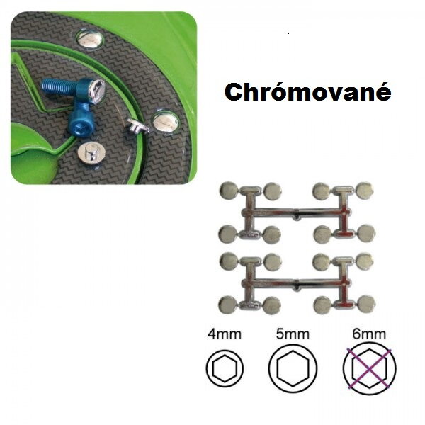 Krytky na imbusové skrutky M6 pochrómované