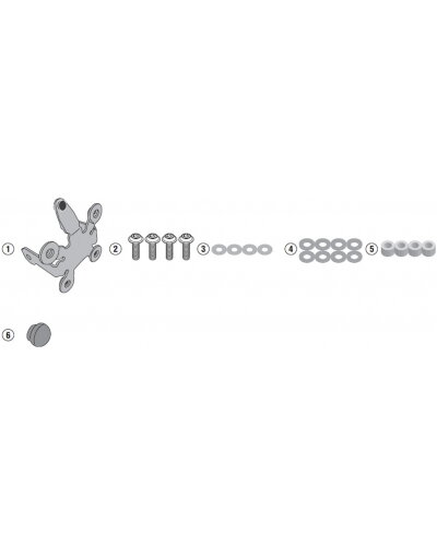 Plexi GIVI A1173A pre FITTING KIT FOR