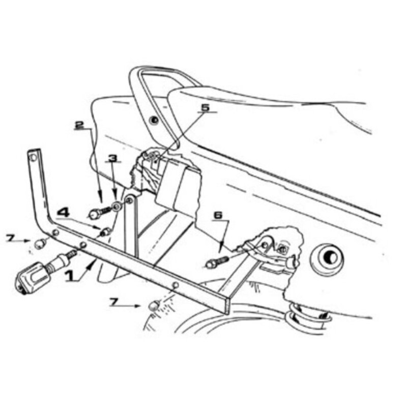 Nosič zadného kufra GIVI pre HONDA CB 500'97 250F Nosič zadného kufra GIVI pre HONDA CB 500'97 250F