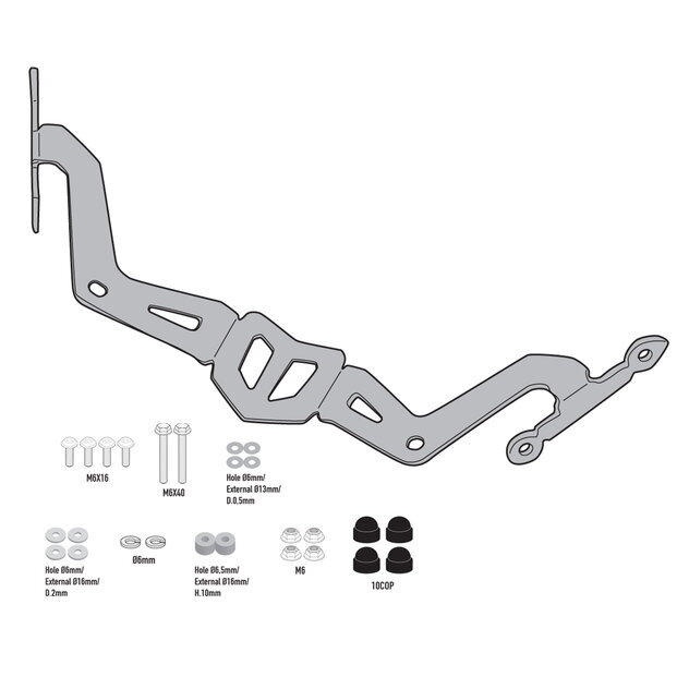 Montážna sada na plexi GIVI 4128S pre YAMAHA MT-03 321 (20-23) A2151A Montážna sada na plexi GIVI 4128S pre YAMAHA MT-03 321 (20-23) A2151A