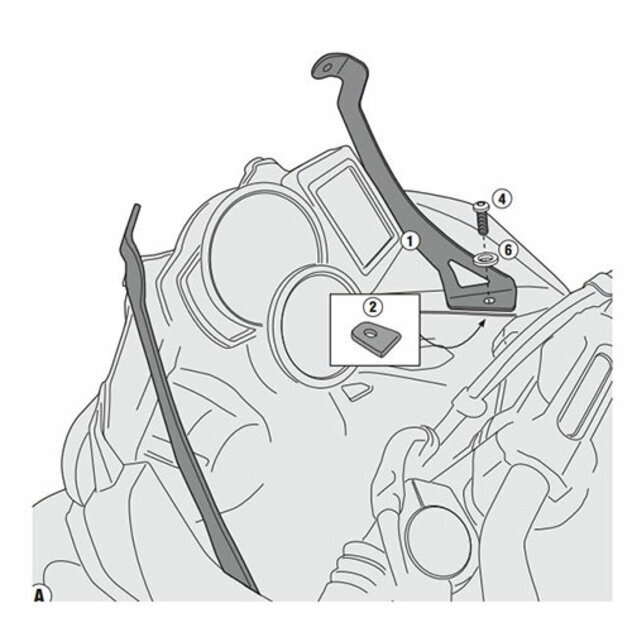 Montážna sada na plexi GIVI 5107DT pre BMW F 700 GS (13-17) D5107KIT Montážna sada na plexi GIVI 5107DT pre BMW F 700 GS (13-17) D5107KIT