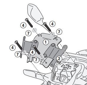 Montážna sada pre plexi GIVI 4137a pre KAWASAKI Z900 25 - A4137A