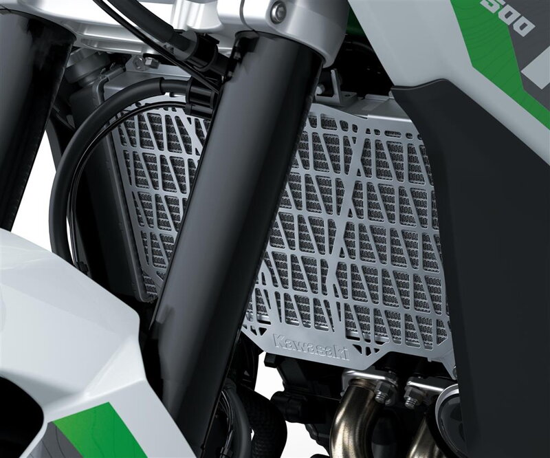 Kryt chladiča KAWASAKI pre KLE 500, SE, nerezový