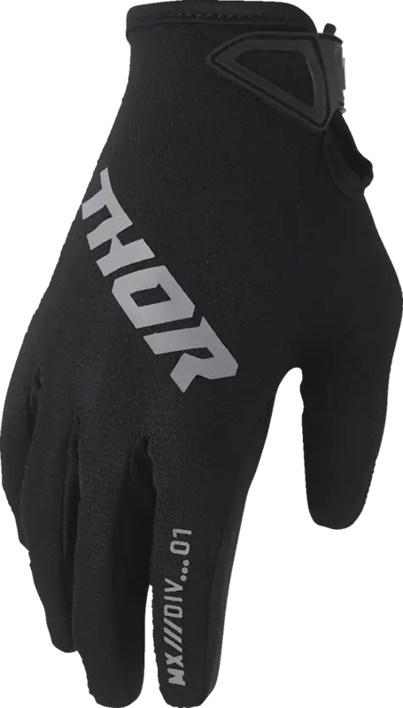 Rukavice THOR Ridemode Static čierne detské