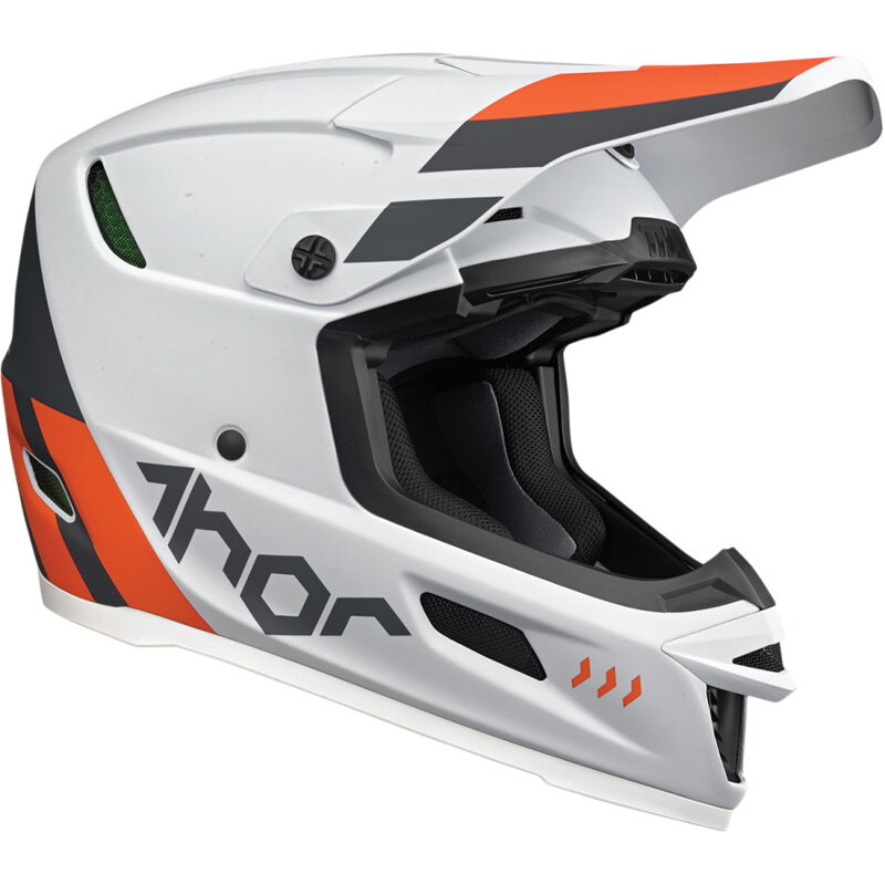 Prilba THOR Reflex Cube svetlo sivo červeno oranžová matná Prilba THOR Reflex Cube svetlo sivo červeno oranžová matná