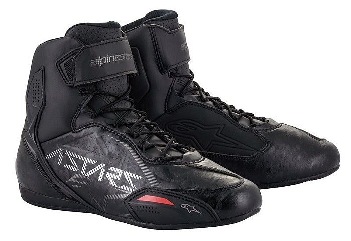 Krátke čižmy ALPINESTARS Faster 3 čierno šedo červené Krátke čižmy ALPINESTARS Faster 3 čierno šedo červené