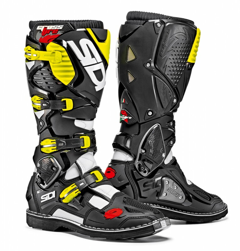 Čižmy SIDI Crossfire 3 bielo čierno žlté fluo