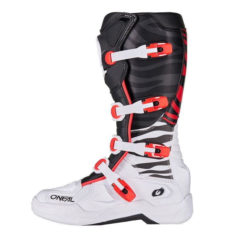 Čižmy ONEAL 3SRS MX Zebra čierno bielo červené