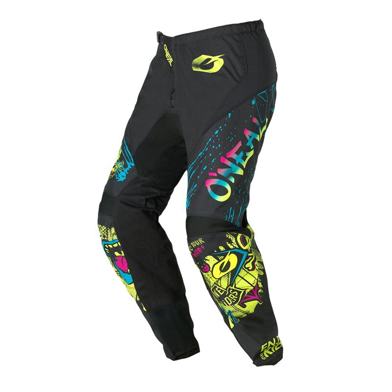Nohavice ONEAL Element Rancid čierno žlté fluo detské