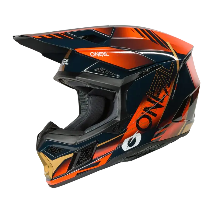 Prilba ONEAL 3SRS Haze modro oranžovo zlatá lesklá