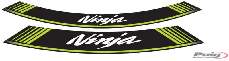 PUIG pásiky na kolesá KAWASAKI Ninja zelené PUIG pásiky na kolesá KAWASAKI Ninja zelené