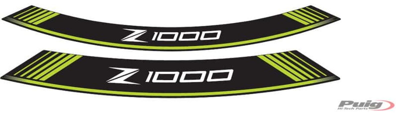 PUIG pásiky na kolesá KAWASAKI Z 1000 zelené PUIG pásiky na kolesá KAWASAKI Z 1000 zelené