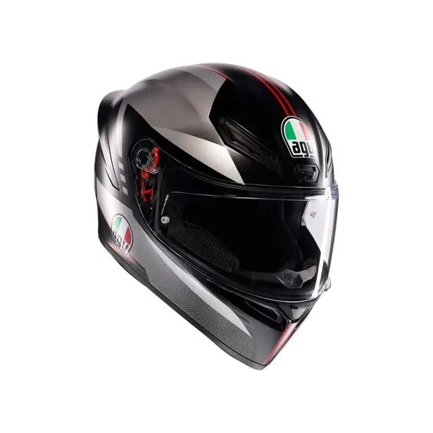 Prilba AGV K1 S Lap čierno sivo červená matná Prilba AGV K1 S Lap čierno sivo červená matná