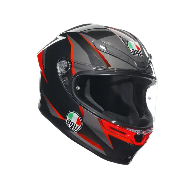 Prilba AGV K6 S Slashcut čierno sivo červená Prilba AGV K6 S Slashcut čierno sivo červená