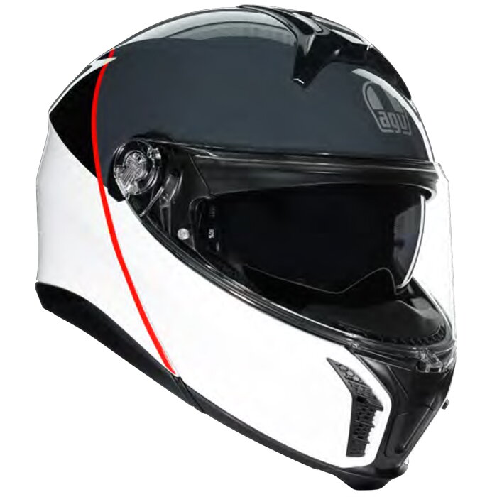 Prilba AGV Tourmodular Balance bielo šedo červená Prilba AGV Tourmodular Balance bielo šedo červená