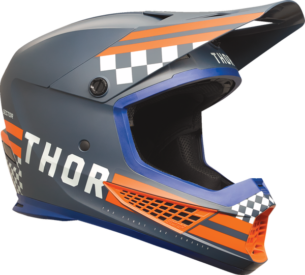 Prilba THOR Sector 2 Combat tmavomodro oranžová matná Prilba THOR Sector 2 Combat tmavomodro oranžová matná