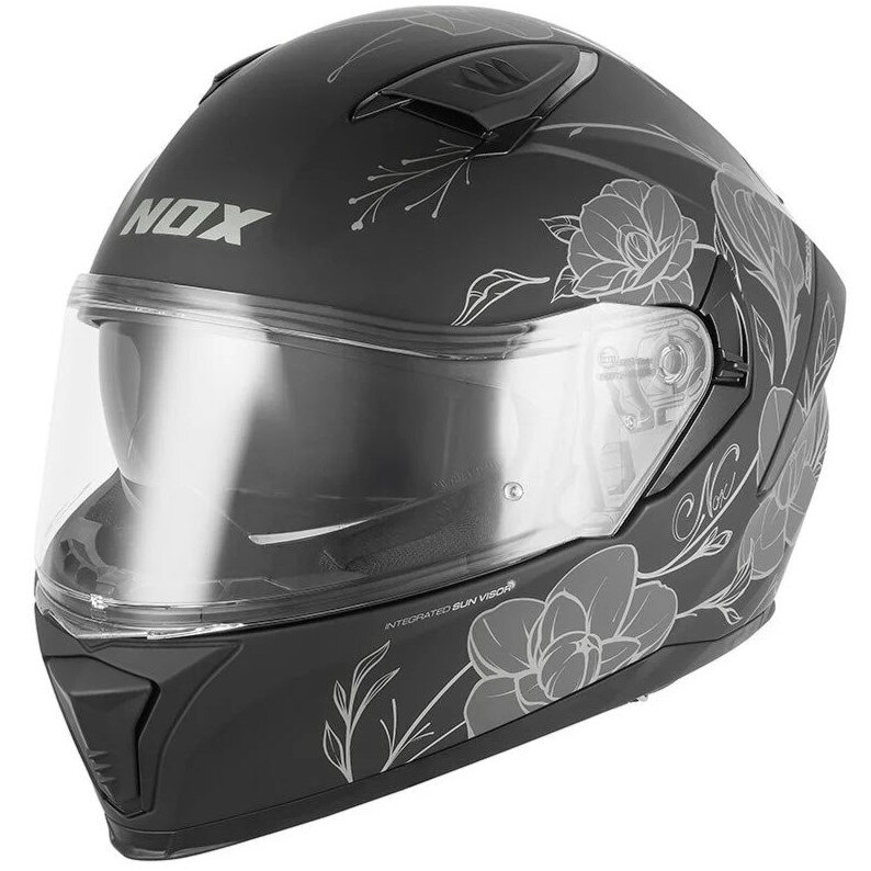 Prilba NOX N402 Spring čierno strieborná matná