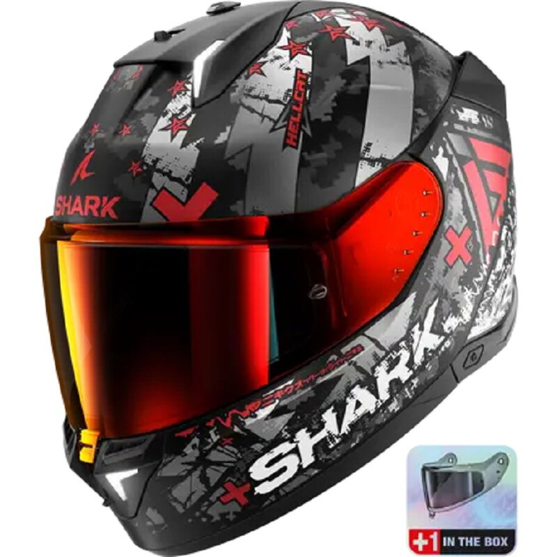 Prilba SHARK SKWAL I3 Hellcat čierno sivo červená matná KUR Prilba SHARK SKWAL I3 Hellcat čierno sivo červená matná KUR