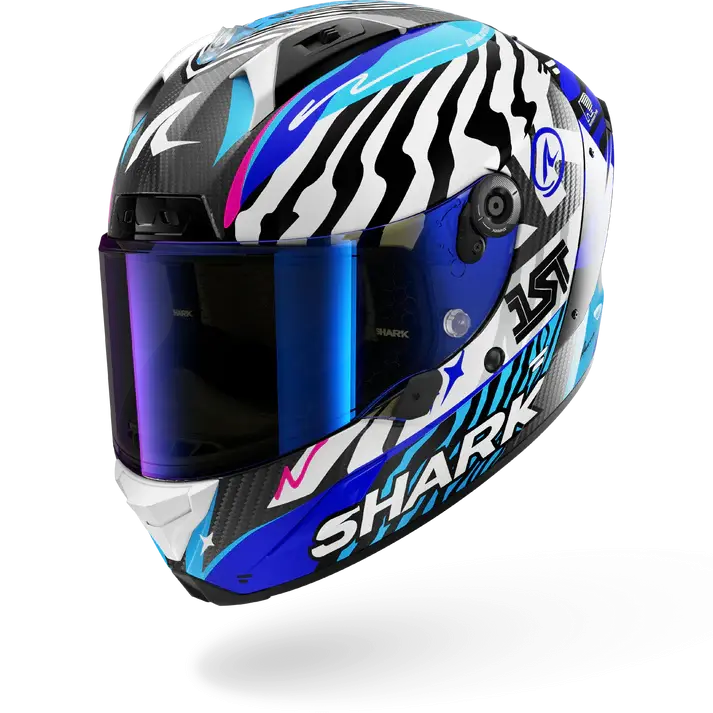 Prilba SHARK Aeron Speed-Fancy karbónovo bielo modrá DWB