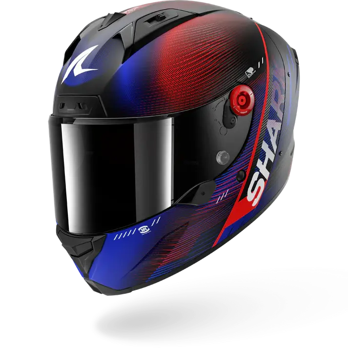 Prilba SHARK Aeron Speed-Tech karbónovo modro červená DBR