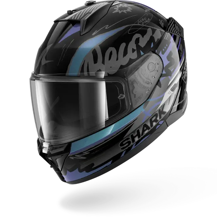 Prilba SHARK D-Skwal 3 Streetrush čierno zeleno chrómová KGU