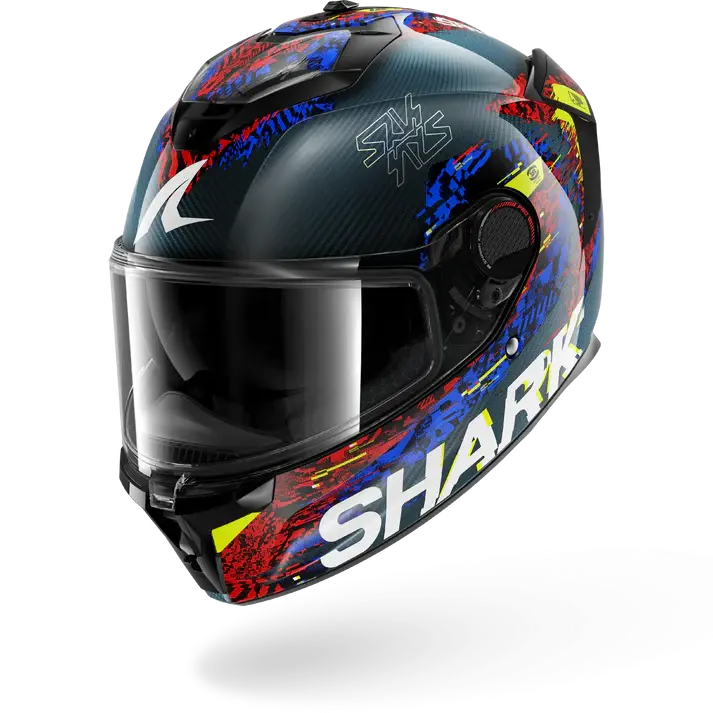 Prilba SHARK SPARTAN GT PRO Carbon Speed-Vib modro červená DBR