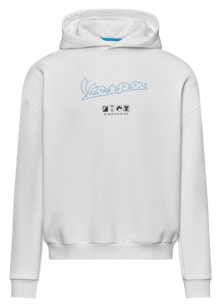 Mikina s kapucňou VESPA DEC biela