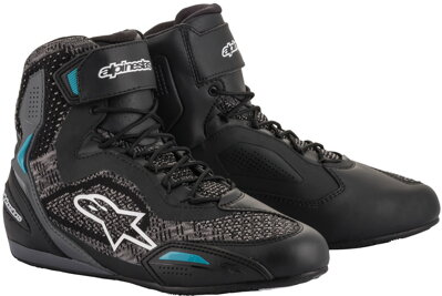 Krátke čižmy ALPINESTARS Stella Faster 3 Knit čierno tyrkysové