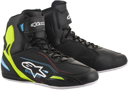 Krátke čižmy ALPINESTARS Faster 3 čierno modro žlté fluo