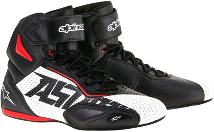 Krátke čižmy ALPINESTARS FASTER 2 Vented čierno bielo červené