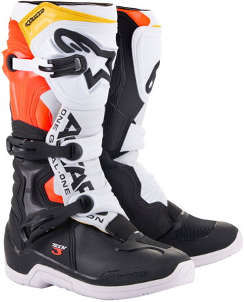 Čižmy ALPINESTARS TECH 3 čierno bielo červeno fluo žlté