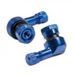 Bezdušový ventil s pravým uhlom modrý elox 11,3 mm