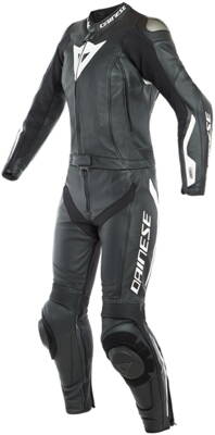 Dámska kožená kombinéza DAINESE Avro D-Air® 2-dielna čierno biela