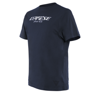 Tričko DAINESE Paddock Long T-shirt tmavomodro biele