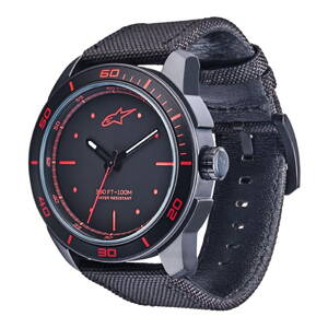 Náramkové hodinky ALPINESTARS Tech Watch 3H čierno červené nylonový náramok