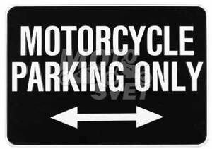 Tabuľka Motorcycle Parking Only