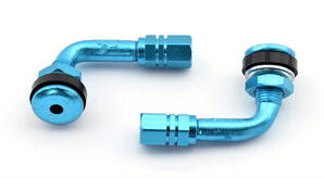 Bezdušový ventil s pravým uhlom modrý 11,3 mm
