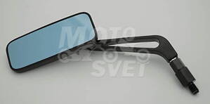 Hliníkové zrkadlo čierne, modré sklo s adaptérom na Yamahu, pár