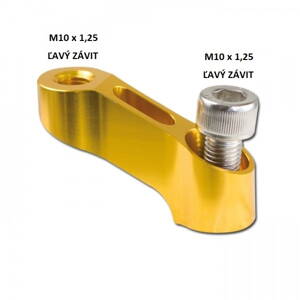 Predĺženie zrkadla M10 ľavotočivý závit - eloxované, zlaté, kus