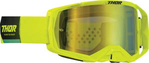 Okuliare THOR Activate čierno žlté fluo so žltozeleným zrkadlovým sklíčkom  