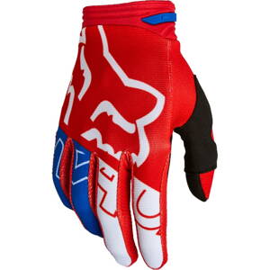 Rukavice FOX 180 Skew bielo červeno modré
